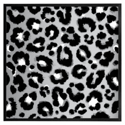 "Andrew Lee Silver Leopard Print (Picutre Frame) / 20X20"" / White" - thumbnail 2