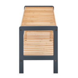 Livivo 2-Tier Natural Bamboo Shoe Rack With 2 Shelves, Large Storage Capacity, Wooden Shoe Stand & Organiser - Grey/natural - thumbnail 4
