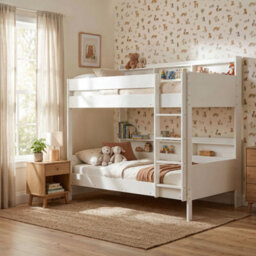 Nöa & Nani Minna Space Saving Bunk Bed With Storage Units In White - thumbnail 1