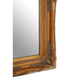 Orsina Baroque Rectangular Antique Gold Wall Mirror,bevelled Edge Mirror With Floral Motif,hanging Mirror For Décor - thumbnail 4