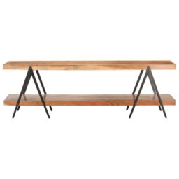 Berkfield Industrial Tv Cabinet 160X40X50 Cm Solid Acacia Wood - thumbnail 1