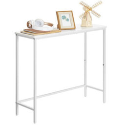 White Console Table Compact Display Table Sofa Table 75 X 24 X 75 Cm Entryway - thumbnail 6
