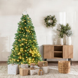 Pelle & Sol 4/5/6/7Ft Pre Lit Artificial Xmas Tree 400/760/1142/1560 Alaskan Pine Tip 200/300/400/600 Led 8 Light Mode With Timer - thumbnail 4