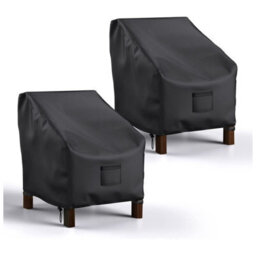 Garden Chair Cover, Protective Cover - Set Of 2, Outdoor Armchair Oxford Cloth Protector, Waterproof - thumbnail 1