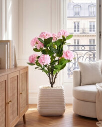 Beliani Artificial Plant Hortensium 90 Cm Pink - thumbnail 2