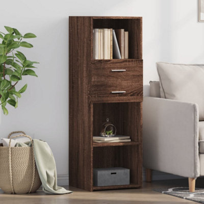 Berkfield Highboard Brown Oak 40X42.5X124 Cm Engineered Wood - image 1