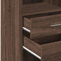 Berkfield Highboard Brown Oak 40X42.5X124 Cm Engineered Wood - thumbnail 8