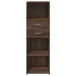 Berkfield Highboard Brown Oak 40X42.5X124 Cm Engineered Wood - thumbnail 4