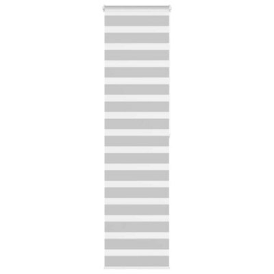 Berkfield Zebra Blind Light Grey 65X200 Cm Fabric Width 60.9 Cm Polyester - image 1