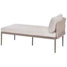 Beliani Garden Corner Sofa With Table 3 Seater Leffe Right Hand Metal Beige - thumbnail 8