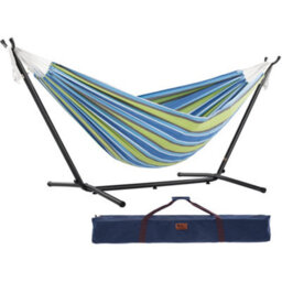 Vivere Double Cotton Hammock With Stand (280Cm) - Oasis