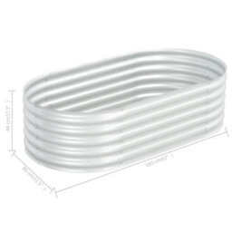 Berkfield Garden Raised Bed 160X80X44 Cm Galvanised Steel Silver - thumbnail 8