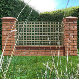 Premier Garden Supplies Flat Top Wooden Trellis Panel 6Ft X 3Ft (5 Pack) Privacy Square Lattice Fencing Topper Extension For Climbing Plant Support - thumbnail 3