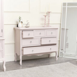 Melody Maison Large Pink 6 Drawer Chest Of Drawers - Sophia Pink Range - thumbnail 4