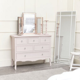 Melody Maison Large Pink 6 Drawer Chest Of Drawers - Sophia Pink Range - thumbnail 3