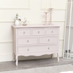 Melody Maison Large Pink 6 Drawer Chest Of Drawers - Sophia Pink Range - thumbnail 2