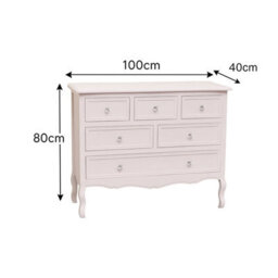 Melody Maison Large Pink 6 Drawer Chest Of Drawers - Sophia Pink Range - thumbnail 9