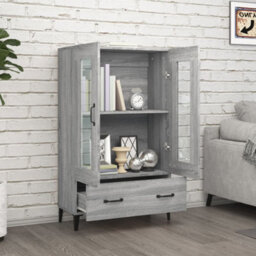 Berkfield Highboard Grey Sonoma 70X31X115 Cm Engineered Wood - thumbnail 3