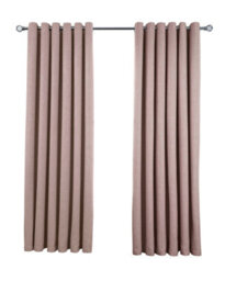 Smart Living Luxury Linen Look Eyelet Blackout Lined Curtains - 2 Panels - 46 X 72 Inch - Blush - thumbnail 4