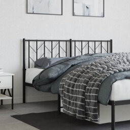 Berkfield Metal Headboard Black 150 Cm - thumbnail 3