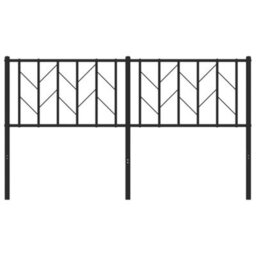 Berkfield Metal Headboard Black 150 Cm - thumbnail 4