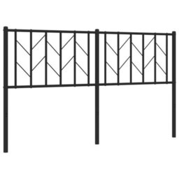 Berkfield Metal Headboard Black 150 Cm - thumbnail 2