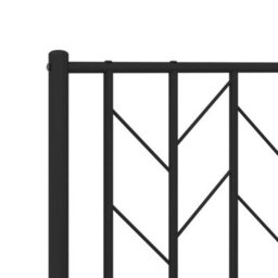 Berkfield Metal Headboard Black 150 Cm - thumbnail 6