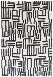 Modern Easy To Clean Black Abstract Rug For Living Room Dining Room & Bedroom-200Cm X 290Cm - thumbnail 5