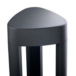 Luminosa Lighting Luminosa Helion Outdoor Bollard Urban Grey Led 10.7W Cct 2700-3200-4000K Ip66 On-Off - thumbnail 3