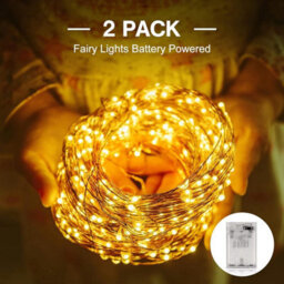 Shatchi 20 Led/2M Fairy String Lights Copper Wire Battery Operated Warmwhite Leds Waterproof For Decoration - thumbnail 8
