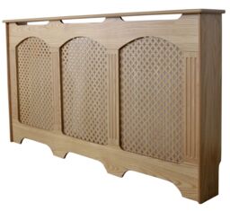 Colours Cambridge Large Oak Veneer Traditional Radiator Cover 900mm(H) 1710mm(W) 200mm(D) - thumbnail 2