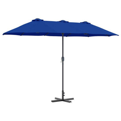 Berkfield Modern Garden Parasol Blue Powder-Coated Steel