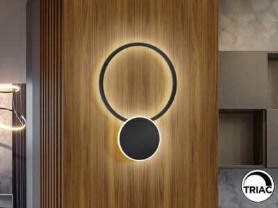 Luminosa Lighting Luminosa Omnio Integrated Led Wall Lamp Black 3000K - Uk Stock - image 1