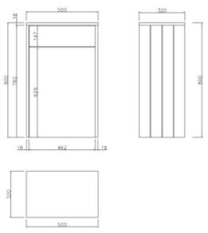 Affine 1120mm Traditional Vanity Basin Unit & Btw Toilet Combi Bathroom Furniture Grey - thumbnail 6