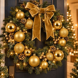 Decoris 60 Gold Baubles Shatterproof Christmas Tree Hanging Decoration - thumbnail 7