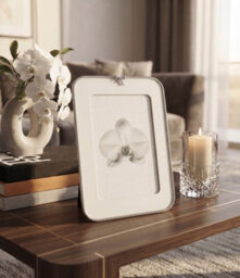 Biznest The Silver Finish Bow Detail 7 X 5 Inches Single Photo Frame Elegant Metal Freestanding Portrait Gallery Picture 23X18Cm - thumbnail 4