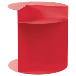 Beliani Retro Side Table Taggart Metal Red - thumbnail 1
