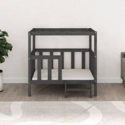 Berkfield Rustic Dog Bed Grey 105.5 X 83.5 X 100 Cm Solid Wood Pine - thumbnail 3