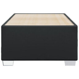 Berkfield Bed Frame Without Mattress Black 90X190 Cm Single Faux Leather - thumbnail 4