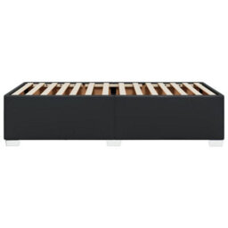 Berkfield Bed Frame Without Mattress Black 90X190 Cm Single Faux Leather - thumbnail 5