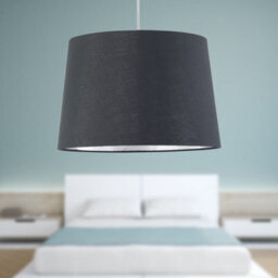 First Choice Lighting Set Of 2 Zoey Grey With Silver Inner Easy Fit Pendant Or Lamp Shades - thumbnail 6
