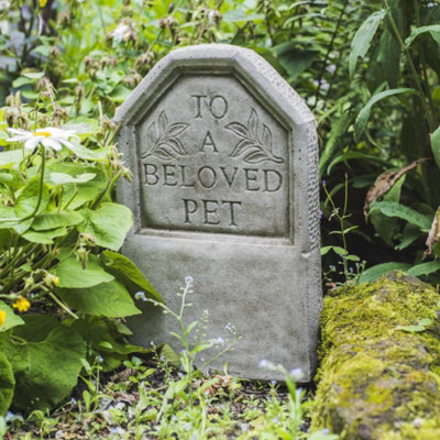 'to A Beloved Pet' Stone Cast Tombstone Memorial - image 1