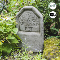 'to A Beloved Pet' Stone Cast Tombstone Memorial - thumbnail 3