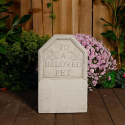 'to A Beloved Pet' Stone Cast Tombstone Memorial - thumbnail 5