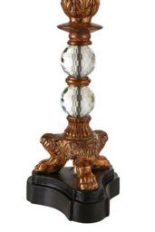 Orsina Classical Bronze Table Lamp, Ornate Boutique Accent Lamp For Living Room, Black & Bronze Lamp - thumbnail 4