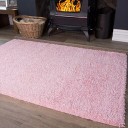 Loomed Soft Value Baby Pink Shaggy Area Rug 133X190Cm - thumbnail 1