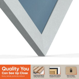 "16X16"" Silver Sleek Vinyl Record Frame With Pompadour Mount For 12 Inch Lp Disc - Ak Frames" - thumbnail 3