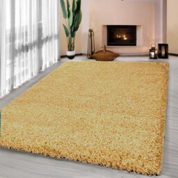 UETIAN Luxurious Shaggy Rugs Soft Extra Thick Area Rugs Heavy 5Cm Dense Pile For Living Room Bedroom Hallway (Gold, 160 X 230Cm) - thumbnail 1