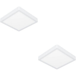 Loops 2 Pack Modern Square Led Ceiling Light - Stylish White Semi Flush Fixture For Indoor Spaces - thumbnail 1