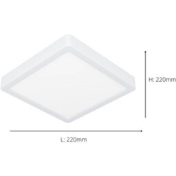 Loops 2 Pack Modern Square Led Ceiling Light - Stylish White Semi Flush Fixture For Indoor Spaces - thumbnail 4